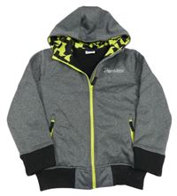 Šedá melírovaná softhellová bunda s kapucí Yigga