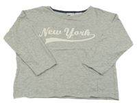 Šedé pyžamové triko s nápisem H&M