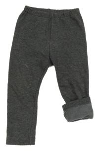 Tmavošedé silnější tepláky 