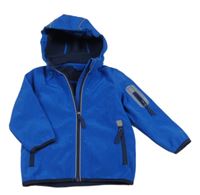 Cobaltově modrá softshellová bunda s kapucí Kiki&Koko