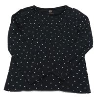 Černé puntíkaté triko H&M