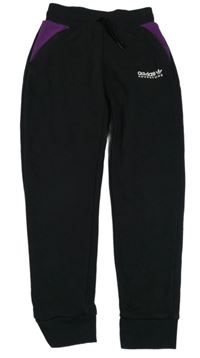 Černo-fialové tepláky Adidas