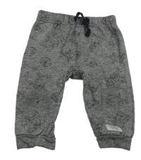 Tmavošedé melírované tepláky s Tazem 