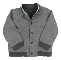 Šedo-bílá vzorovaná jarní bunda Nutmeg