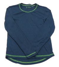 Tmavomodré spodní funkční triko se zeleným prošitím Tchibo