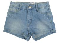 Světlemodré riflové kraťasy s kamínky 