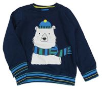 Tmavomodrá mikina s ledním medvědem Pocopiano