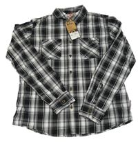 Nové - Černo-bílá kostkovaná košile Lee Cooper