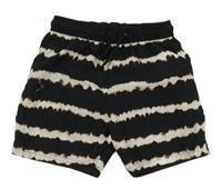 Černo-bílé pruhované plážové kraťasy F&F