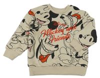 Béžová mikina s Mickeym a kamrády Disney