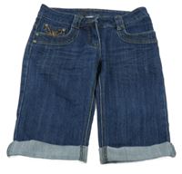 Tmavomodré riflové kraťasy s kamínky na kapsách Hot&spicy