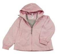 Světlerůžová šusťáková jarní funkční bunda s kapucí Quechua