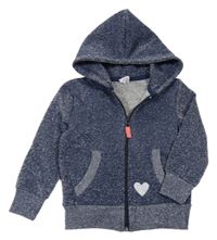 Tmavomodrá třpytivá propínací mikina s kapucí Kiki&Koko