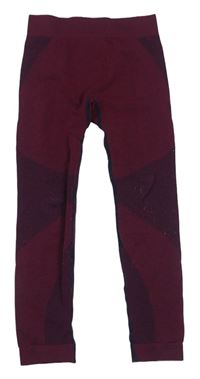 Vínovo-tmavomodré spodní funkční kalhoty Lupilu