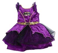 Kostým - Fialové saténové/síťované šaty - Batgirl