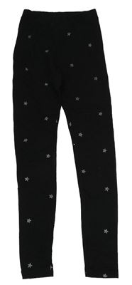 Černé legíny s hvězdičkami H&M