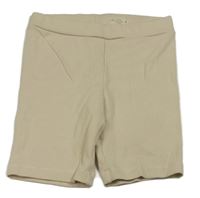 Béžové žebrované elastické kraťasy H&M