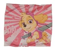 Růžovo-světlerůžový nákrčník s Paw Patrol 