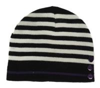 Černo-bílá pruhovaná čepice 