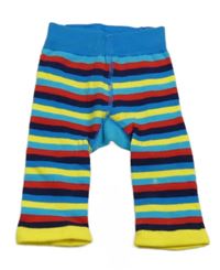 Barevně pruhované punčocháče s traktorem bez šlapiček Blade&Rose 