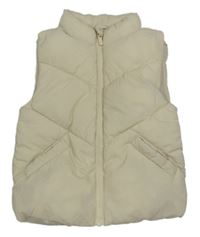 Smetanová šusťáková prošívaná zateplená vesta Primark