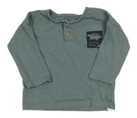 Zelenošedé triko s dinosaury George 