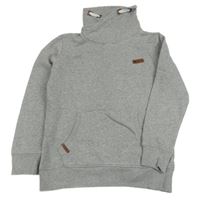 Šedá melírovaná mikina s komínovým límcem Yigga