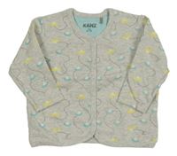 Šedá propínací mikina s lodičkami Kanz 