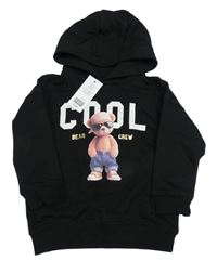 Nové - Černá mikina s medvídkem a kapucí F&F