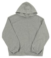 Šedá melírovaná oversize mikina s kapucí Shein