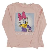 Světlerůžové triko s Daisy H&M
