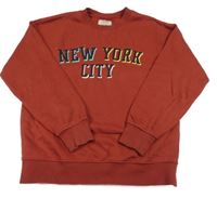 Červená mikina s nápisem Zara