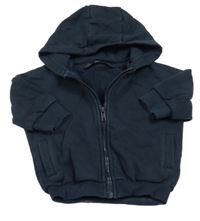 Tmavomodrá propínací mikina s kapucí Next