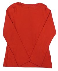 Červené žebrované triko Next