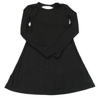 Černé žebrované šaty H&M