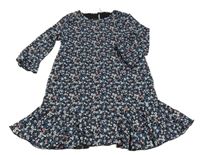 Černé květované šaty Only 