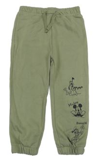 Khaki tepláky s Mickeym Primark