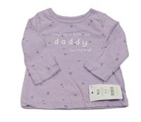 Nové - Lila triko s nápisem a vzorem George 