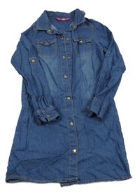 Modré lehké riflové propínací šaty Yd. 