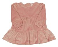 Světlerůžové plyšové šaty Topomini