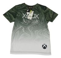 Nové - Khaki-bílé sportovní tričko X-box George 