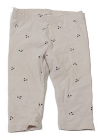 Béžové legíny s kytičkami H&M
