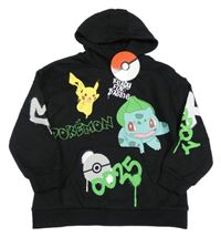 Nové - Černá mikina s Pokémony a kapucí 