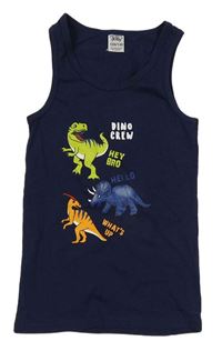Tmavomodré tílko s dinosaury INFINITY KIDS