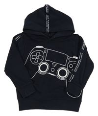 Tmavomodrá mikina s ovladačem a kapucí STC