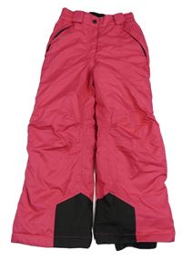 Tmavorůžovo-černé šusťákové funkční zimní oteplovačky crane