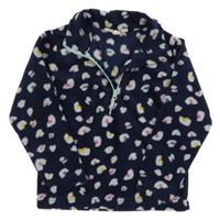 Tmavomodro-bílo-barevná vzorovaná fleecová funkční mikina MOUNTAIN WAREHOUSE