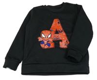 Černá teplá mikina se Spider-manem 