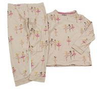 Pudrové pyžamo s baletkami M&S