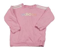 Růžovo-bílá oversize mikina Adidas